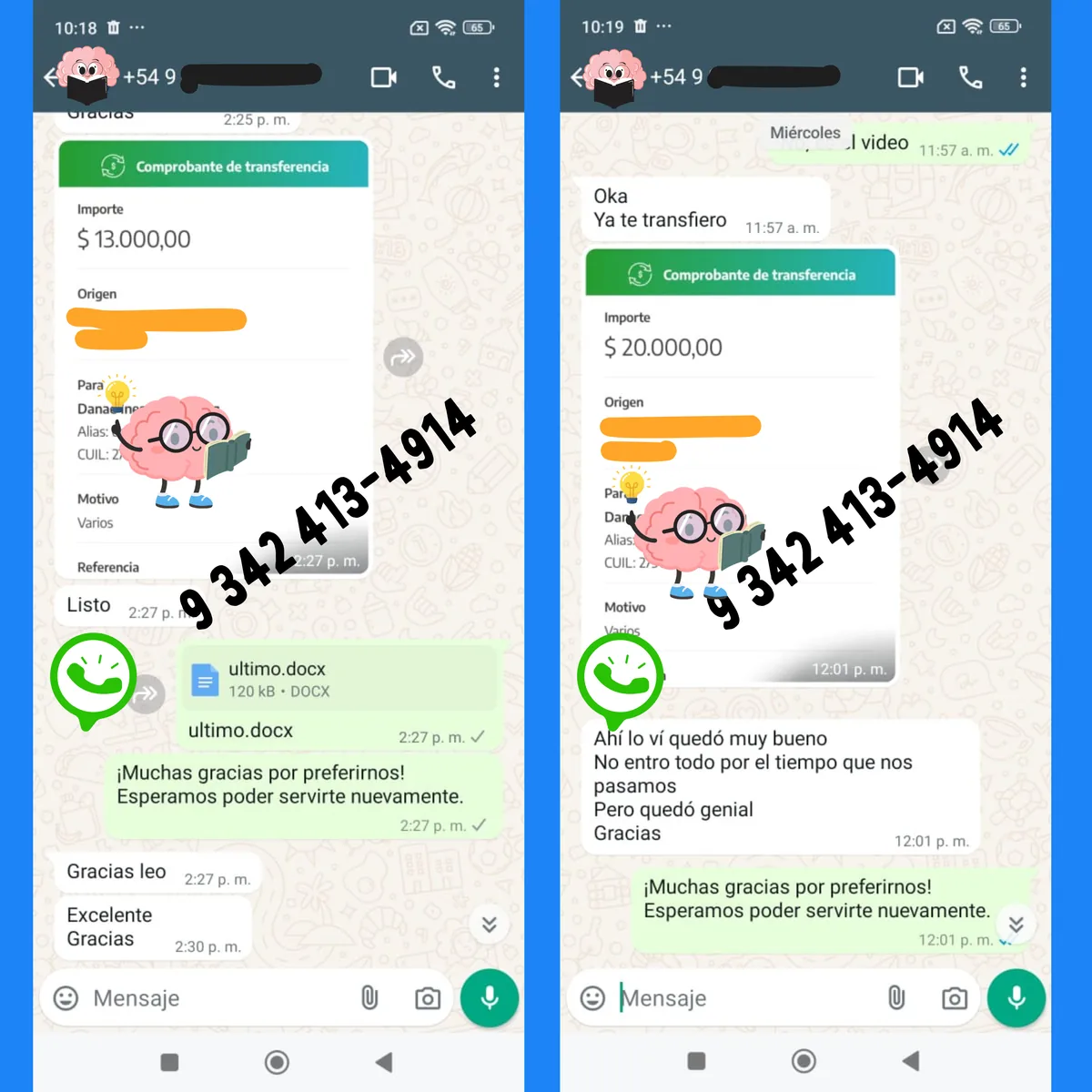 Referencia de cliente de Trabajos Helper